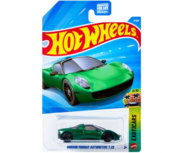 Hot Wheels: Gordon Murray Automotive T.33 mașinuță verde 1/64 – Mattel