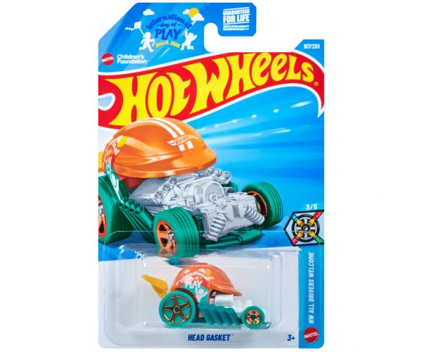 Hot Wheels: Head Gasket mașinuță verde 1/64 - Mattel
