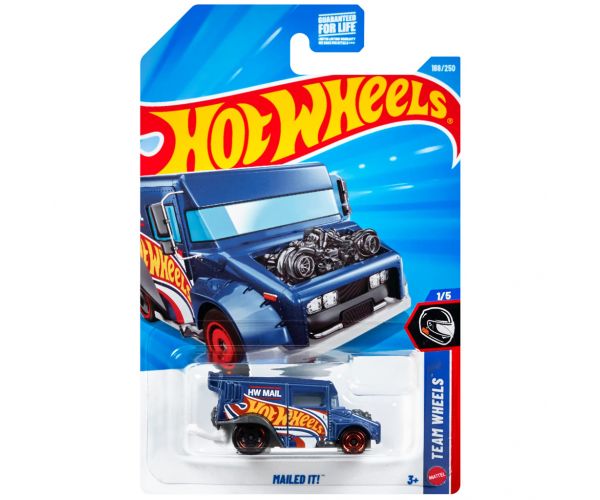 Hot Wheels: Mailed It! mașinuță albastră 1/64 - Mattel