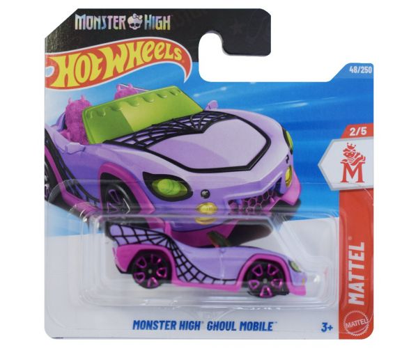 Hot Wheels: Monster High Ghoul Mobile mașinuță mov 1/64 - Mattel