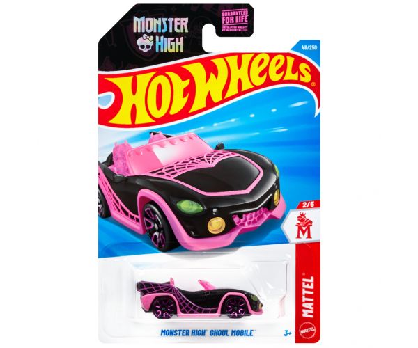 Hot Wheels: Monster High Ghoul Mobile mașinuță neagră 1/64 - Mattel