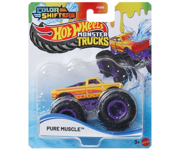 Hot Wheels Monster Truck: Pure Muscle mașinuță schimbătoare de culori 1/64 - Mattel