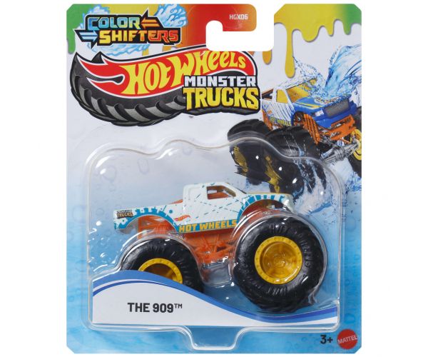 Hot Wheels Monster Truck: The 909, mașinuță care își schimbă culoarea, scară 1/64 - Mattel