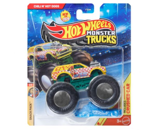 Hot Wheels Monster Trucks: Chili N’ Hot Dogs mașinuță Monster Truck 1/64 – Mattel