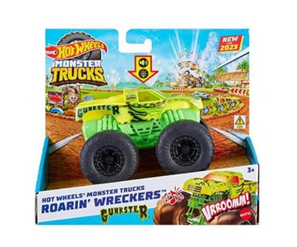 Hot Wheels Monster Trucks: Gunkster monster autó fény és hangeffektekkel 1/43 - Mattel