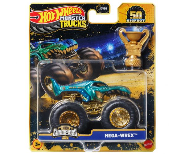Hot Wheels Monster Trucks: Mega-Wrex bajnok kisautó serleggel 1/64 - Mattel