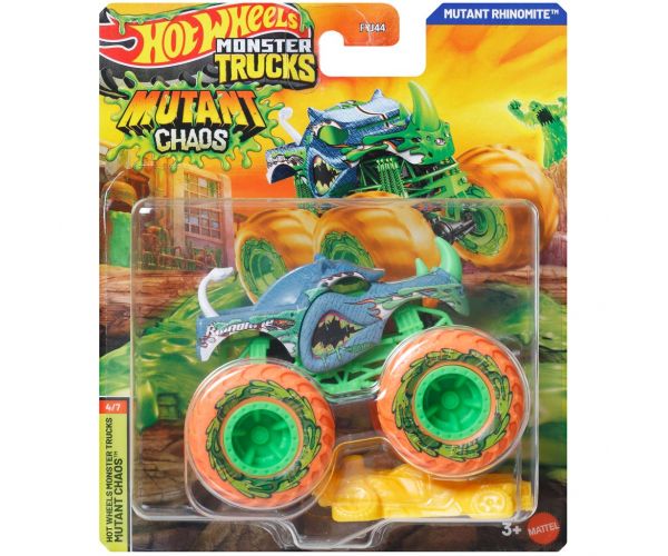 Hot Wheels Monster Trucks: Mutant Chaos Rhinomite mașinuță Monster Truck 1/64 - Mattel