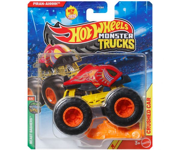 Hot Wheels Monster Trucks: Piran-Ahhh mașinuță 1/64 - Mattel