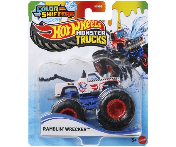 Hot Wheels Monster Trucks: Ramblin Wrecker mașină schimbătoare de culori 1/64 - Mattel