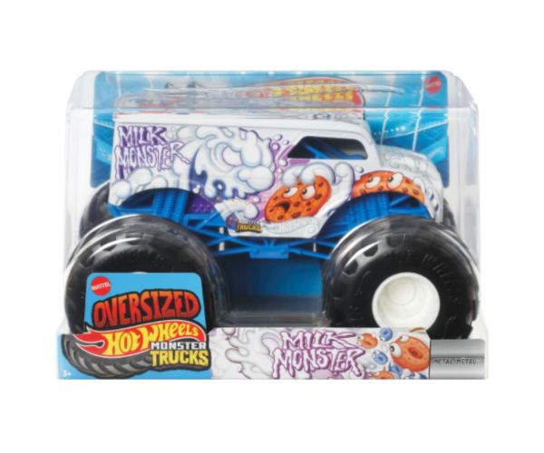 Hot Wheels Monster Trucks Supradimensionat: Milk Monster model de mașină 1/24 – Mattel