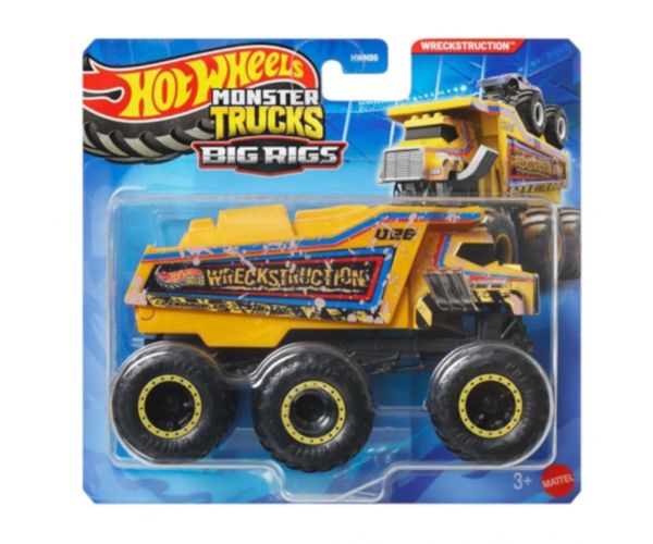 Hot Wheels Monster Trucks: Wreckstruction mașinuță camion cu șase roți 1/64 - Mattel