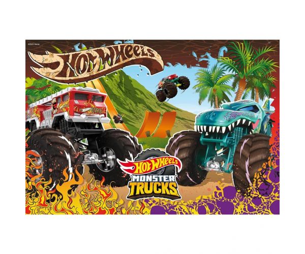 Hot Wheels Monster trucks puzzle de 60 piese 50x35cm - Lisciani