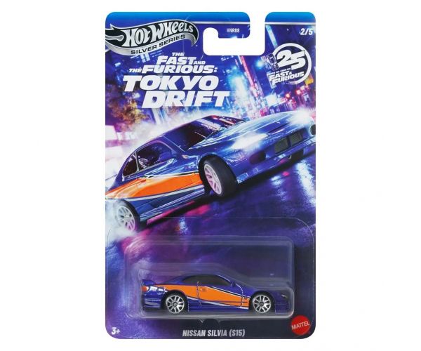 Hot Wheels: Nissan Silvia S15 din Fast & Furious 1/64 - Mattel