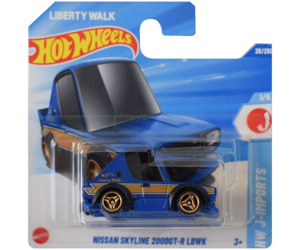 Hot Wheels: Nissan Skyline 2000GT-R LBWK mașinuță albastră 1/64 - Mattel