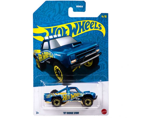 Hot Wheels Pearl & Chrome: 87 Dodge D100 mașinuță 1/64 - Mattel