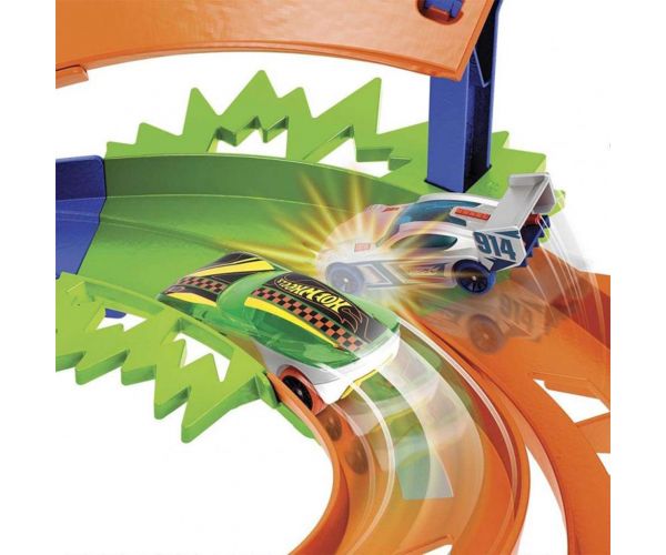Hot Wheels: Duplasávos versenypálya 2db versenyautóval - Mattel