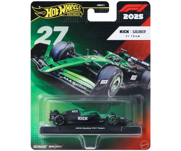 Hot Wheels Premium: KICK Sauber F1 Team #27 Formula 1 mașinuță 1/64 - Mattel