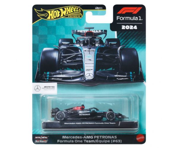 Hot Wheels Premium: Mercedes-AMG Petronas Formula 1 Nr. 63 mașinuță 1/64 – Mattel