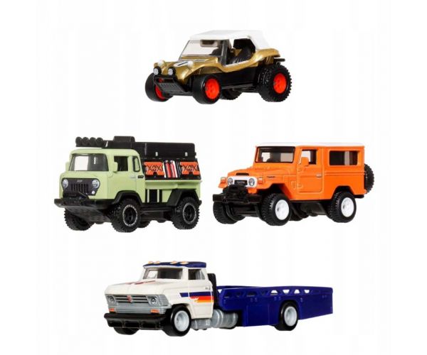 Hot Wheels: Set de 4 mașinuțe Premium Extreme Off-Road - Mattel