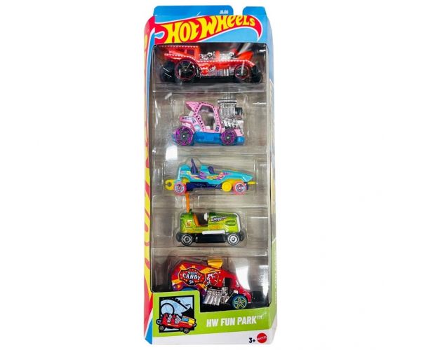 Hot Wheels: Fun Park 5 db-os kisautó szett 1/64 – Mattel