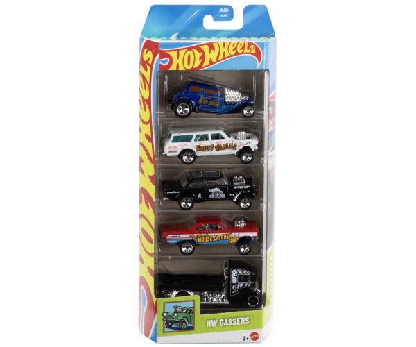 Hot Wheels: Set de 5 mașinuțe Gassers 1/64 - Mattel