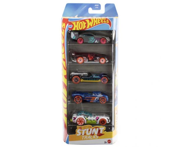 Hot Wheels: Set de 5 mașinuțe Stunt Tracks - Mattel