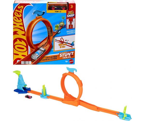 Hot Wheels: Set de inițiere pentru cascadori - Loop Flag Finish (set de joacă) - Mattel