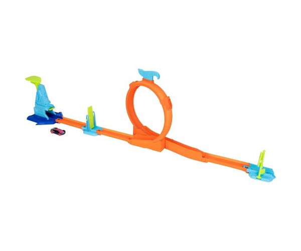 Hot Wheels: Set de inițiere pentru cascadori - Loop Flag Finish (set de joacă) - Mattel