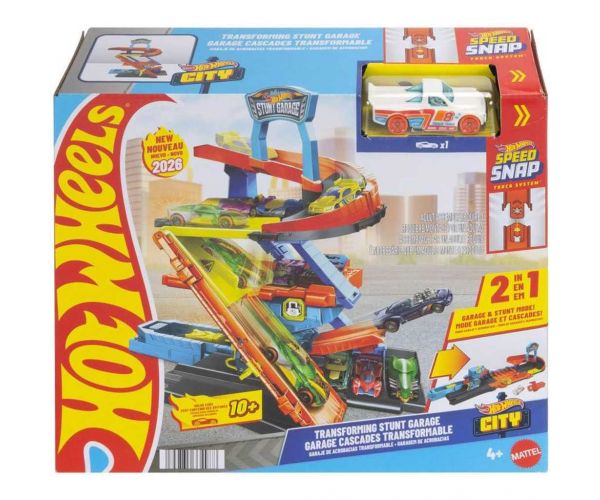 Hot Wheels: Set de joacă Garajul cascadorilor - Mattel