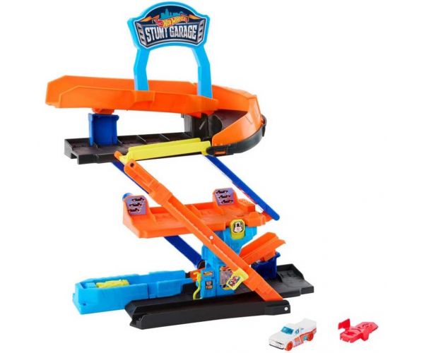 Hot Wheels: Set de joacă Garajul cascadorilor - Mattel