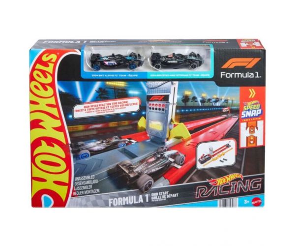 Hot Wheels: Set de pistă Formula 1 - linie dreaptă de sosire - Mattel
