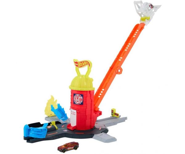Hot Wheels: Set de pistă Turnul de pompieri - Mattel