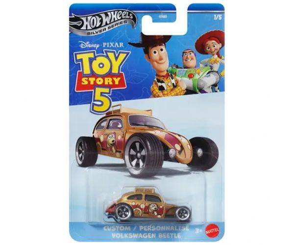 Hot Wheels Silver Series: mașinuță Volkswagen Beetle din Toy Story 5, scara 1/64 - Mattel
