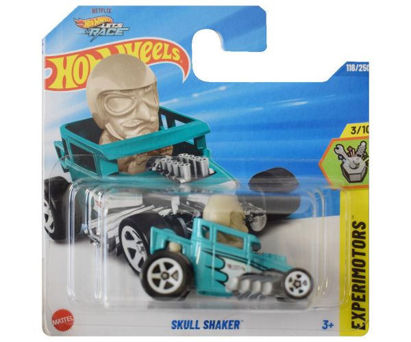 Hot Wheels: Skull Shaker mașinuță albastru-alb 1/64 - Mattel