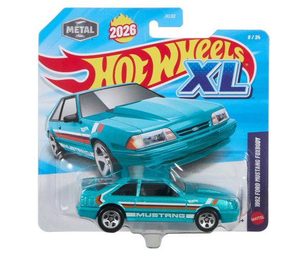 Hot Wheels XL: 1992 Ford Mustang Foxbody mașinuță 1/43 – Mattel