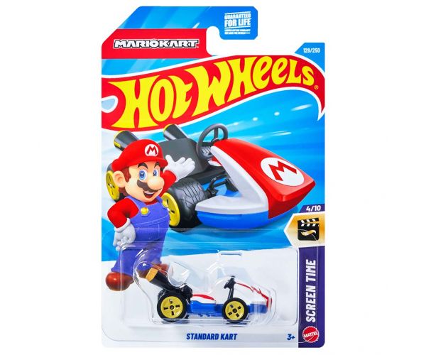 Hot Wheels: mașinuță standard Mario Kart, scara 1/64 - Mattel
