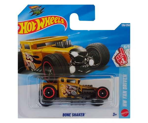 Hot Wheels: Bone Shaker mașinuță galbenă 1/64 - Mattel