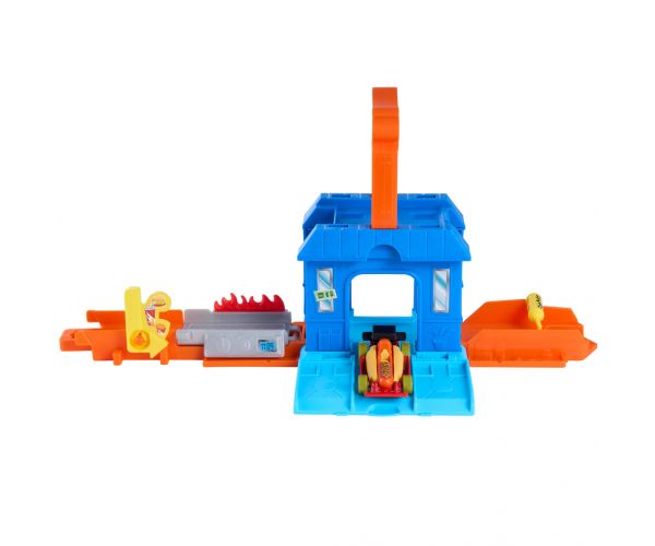 Hot Wheels: City Dine & Go set de bază pistă cu restaurant auto – Mattel