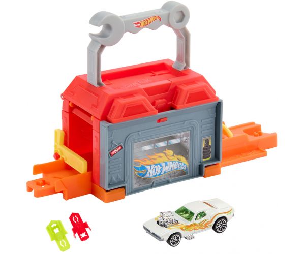 Hot Wheels: City Repair & Go atelier de reparații auto set de bază pistă – Mattel