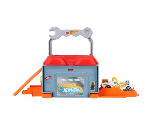 Hot Wheels: City Repair & Go atelier de reparații auto set de bază pistă – Mattel