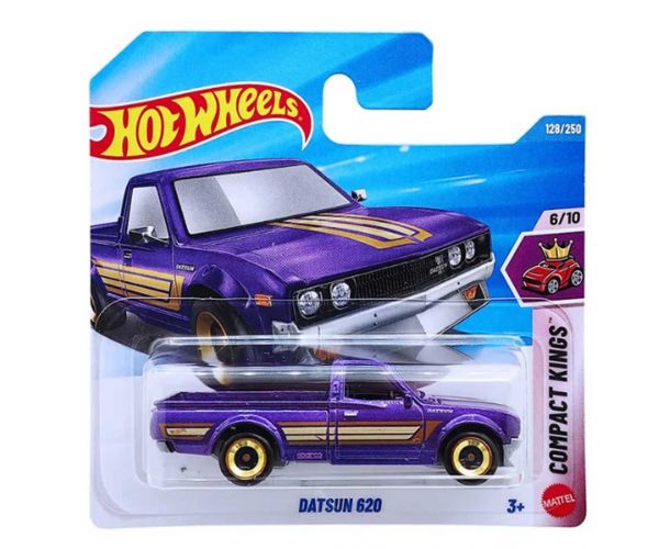 Hot Wheels: Datsun 620 mașinuță mov 1/64 - Mattel