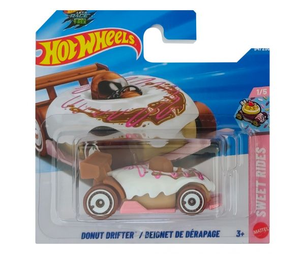 Hot Wheels: Donut Drifter mașinuță albă 1/64 - Mattel