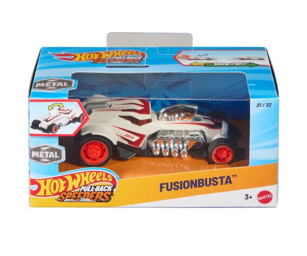 Hot Wheels: mașinuță cu mecanism de tragere înapoi Fusionbusta 1/43 - Mattel