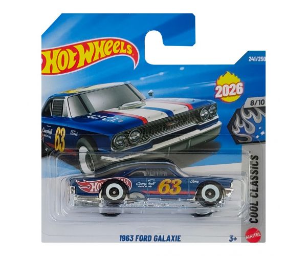 Hot Wheels: mașinuță Ford Galaxie 1963, scară 1/64 - Mattel