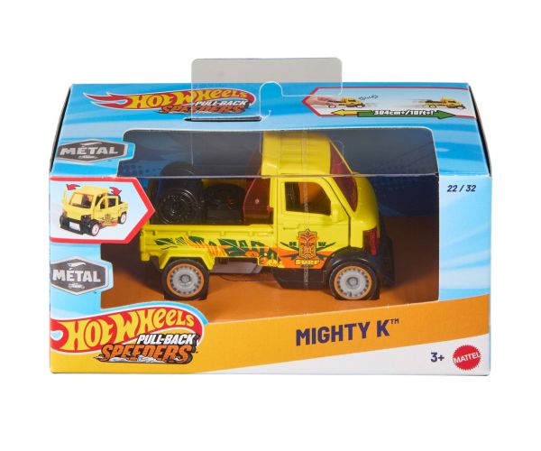 Hot Wheels: Mighty K mașinuță cu mecanism de întoarcere 1/43 - Mattel