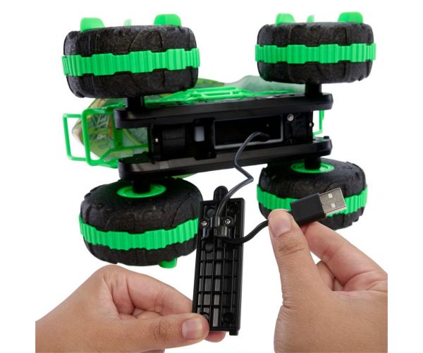 Hot Wheels Monster Trucks Amfibiu cu telecomandă Great Bite 1/15 - Mattel