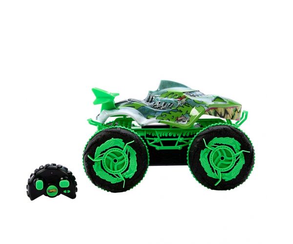 Hot Wheels Monster Trucks Amfibiu cu telecomandă Great Bite 1/15 - Mattel
