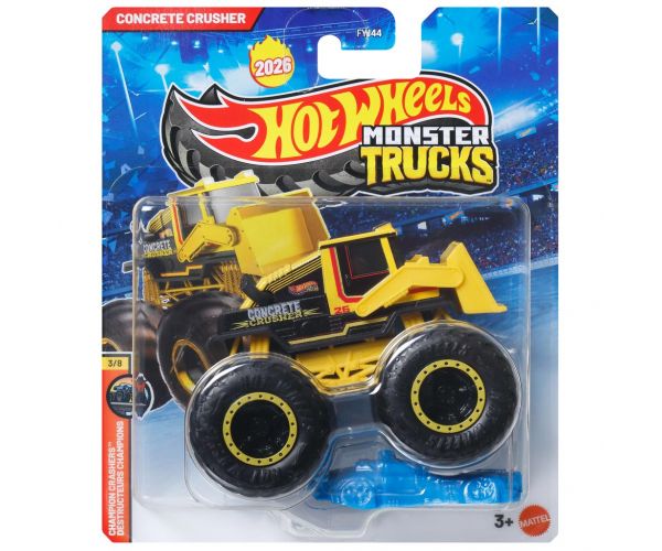 Hot Wheels Monster Trucks: Mașinuță Concrete Crusher 1/64 – Mattel