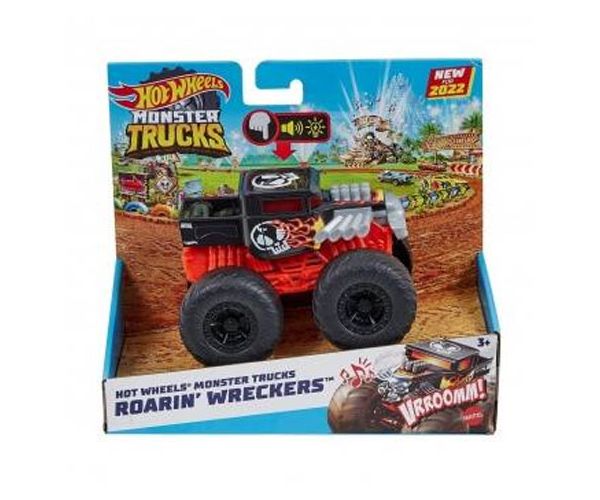 Hot Wheels: Monster Trucks Roarin' Wreckers mașină cu sunete și lumini 1/43