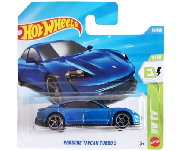 Hot Wheels: Porsche Taycon Turbo S mașinuță albastră 1/64 - Mattel
